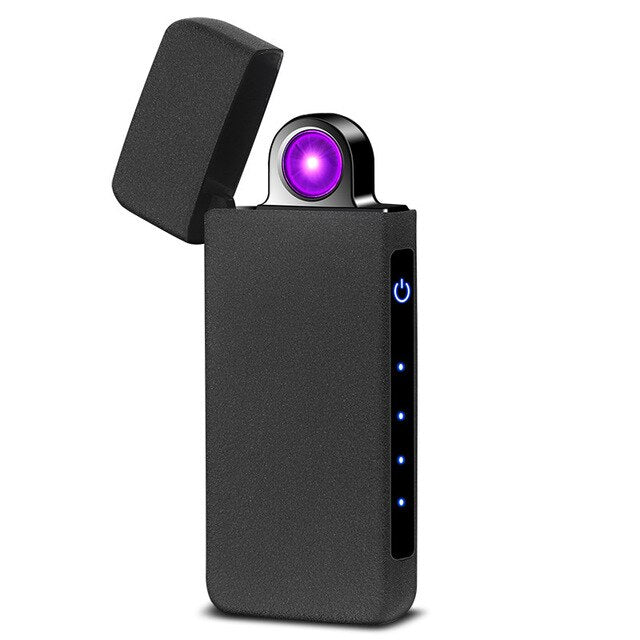 2019 portable charge Usb charging double arc  plasma eletronic pulse infrared sense touch induction windproof lighter