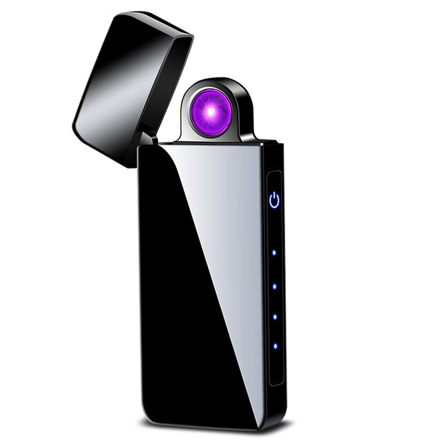 2019 portable charge Usb charging double arc  plasma eletronic pulse infrared sense touch induction windproof lighter