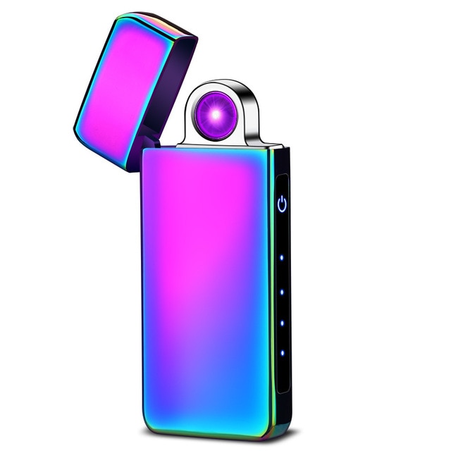 2019 portable charge Usb charging double arc  plasma eletronic pulse infrared sense touch induction windproof lighter